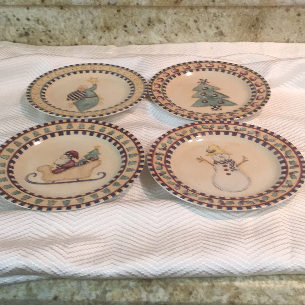 Beautiful Christmas Salad Plates